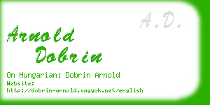 arnold dobrin business card